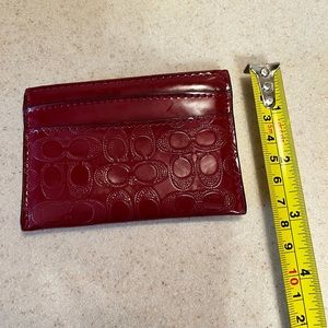 Coach Card Case Red